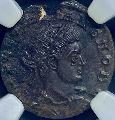 NGC Graded AU Ancient Roman Coin Emperor Constans as Caesar 337-350AD Very Nice - Image 1 of 4