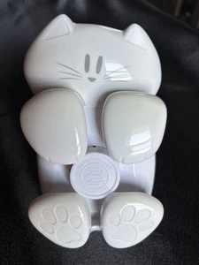White Cat Porcelain Post-it Dispenser Pop Up Note Kitty Weighted For 3”x3” Note - Picture 1 of 9