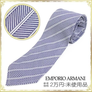 Corbata de algodón EMPORIO ARMANI azul/blanco vintage extremadamente rara para hombre de Japón - Imagen 1 de 24