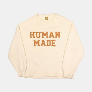Human Made Knitted Jumper / Size L / Mens / Ivory / Cotton - Picture 1 of 8