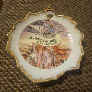 Teller Wandhänger Souvenir MeramecCaverns US 66 Stanton Mo. Durchbrochene Kante 4,75" - Bild 1 von 7