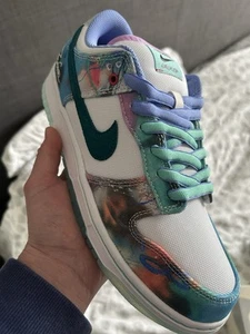 Nike SB Dunk Low x Futura Laboratories Bleached Aqua UK 8 - Picture 1 of 5