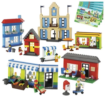 LEGO (9311) Education: City Buildings Set Retired w/9 Minifigures Town Rare - Image 1 of 4
