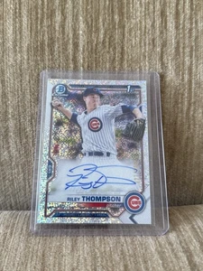 Bowman Chrome 2021 #CPA-RT Riley Thompson refractor de motas automático/299 1st Cubs - Imagen 1 de 2
