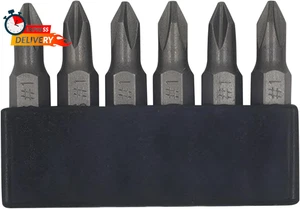 6-teiliges 35 mm JIS Schraubendreher-Bit-Set mit magnetischer Spitze, 1/4 Sechskantschaft, S2 Legierung Ste - Bild 1 von 12