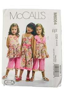 MCCALLS M6064 Schnittmuster MÄDCHEN BOLERO KLEID JUMPSUIT GR. 2-3-4-5 - Bild 1 von 2