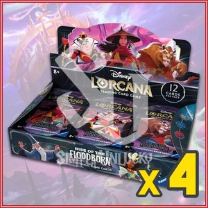 Disney Lorcana TCG: Rise of the Floodborn Booster Box Case 4 Boxes - Picture 1 of 2