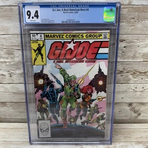 GI Joe A Real American Hero #4 CGC 9.4 Marvel 1982 Páginas Blancas Ojos de Serpiente Cubierta - Imagen 1 de 7