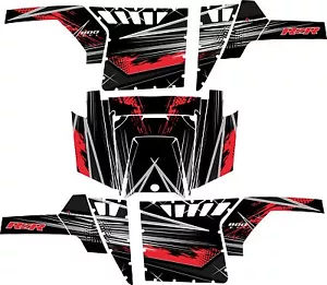 Polaris RZR 800 UTV Graphics Decal Kit 2011 2013 Liquid Silver Red Pro Armor - Bild 1 von 1