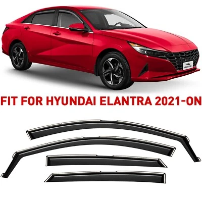 Protectores de lluvia viseras de ventilación para Hyundai Elantra 2021-2025 Foto 1 de 4