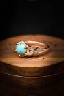Gift For Her 14k Gold Turquoise Diamond Lucy in the Sky Promise Engagement Ring
