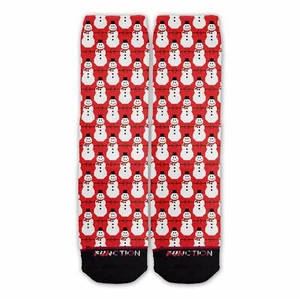 Function - 8-Bit Snowman Pattern Red Fashion Sock - Picture 1 of 4
