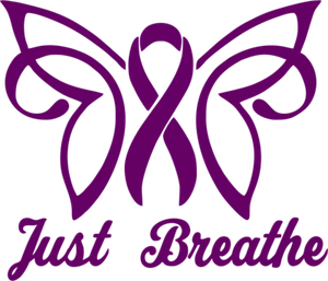 Just Breathe Awareness Ribbon Vinyl Decal Sticker Car SUV Truck Window Tablet - Picture 1 of 2