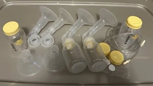 Medela Breast Pump Attachments 3 Sizes With Accessories and Membranes Lot - Picture 1 of 5