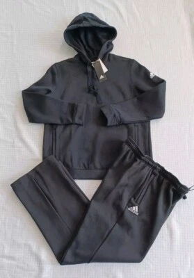New Women's Adidas Casual Fleece Sweatsuit ~Black/White ~ Size XL - Image 1 of 4