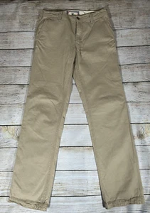 Fatface Mens Chino Jeans Size 32W (31) 32L Biege Khaki Distressed Hem's Pockets - Picture 1 of 18