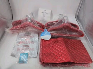 Joy Mangano Huggable Hangers Set Shirt Suit Tissue Paper/Gift Tags (Red) - Picture 1 of 10