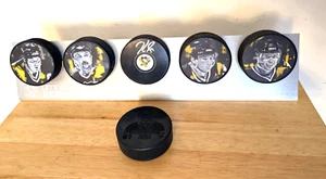 Pittsburgh Penguins 1992 Art Puck Set & Display Mario Lemieux Charity Bag 2022 - Picture 1 of 5