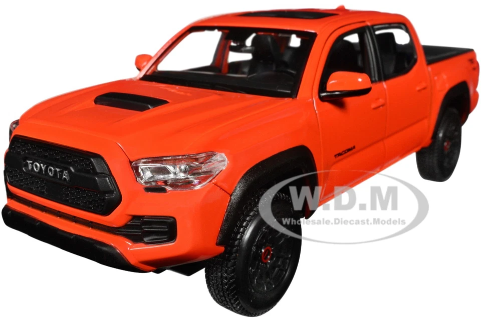 MAISTO 2023 TOYOTA TACOMA TRD PRO PICK UP TRUCK 1/27 SOLAR OCTANE ORANGE 32910