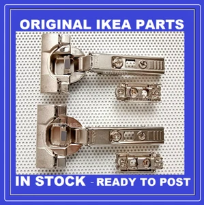 IKEA UTRUSTA HINGES/MOUNT PLATE 110 DEGREE SOFT CLOSE PACK OF 2 NEW 805.248.82 - Picture 1 of 11