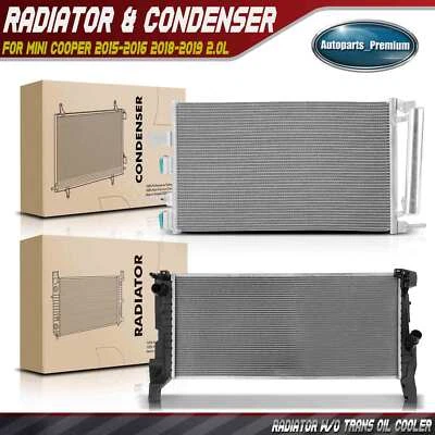 Radiator & AC Condenser Cooling Kit for Mini Cooper 2015-2016 2018-2019 L4 2.0L - Image 1 of 4