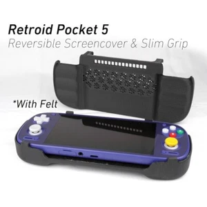 Felt Retroid Pocket 5 Grip 2-in-1 Reversible Screen Cover & Slim Comfort Grip - Picture 1 of 7