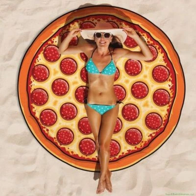 Pizza Slice - Jumbo Beach Pool Home Shower Towel Blanket ~ BigMouth Inc - Image 1 of 4