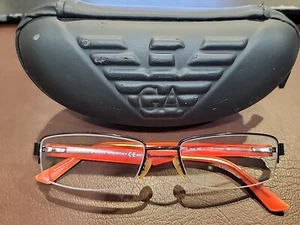 Emporio Armani Eyeglasses Frame EA 9775 OC0 140 Black & Red Flex Hinge G163. OG - Picture 1 of 10