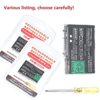 Batería para Nintendo DS Lite NDSL Recargable 2000 mAh Destornillador Sistema de Herramientas Foto 1 de 4