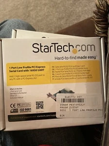 StarTech PCI Express RS232 Serial Adapter Card PEX15952LP - Open Box - Picture 1 of 5