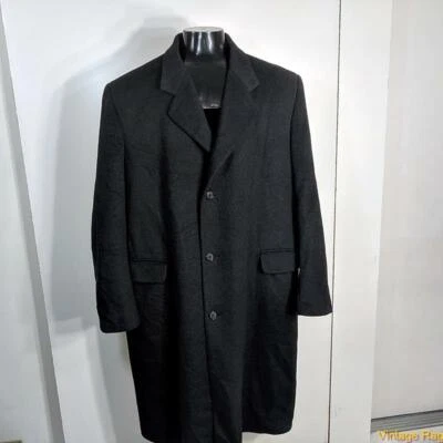 TODAY'S MAN Brookcraft Wool CASHMERE Coat Overcoat Mens 46L Long XLT Charcoal - Image 1 of 4
