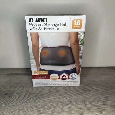 Cinturón de masaje térmico Hy-Impact con presión de aire para dolor de espalda 3 ajustes de velocidad Foto 1 de 3