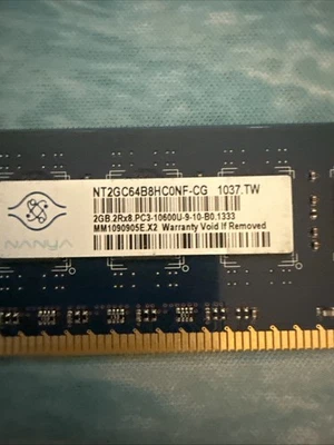 Nanya NT2GC64B8HC0NF-CG 2GB DDR3 Desktop RAM Memory - Image 1 of 3