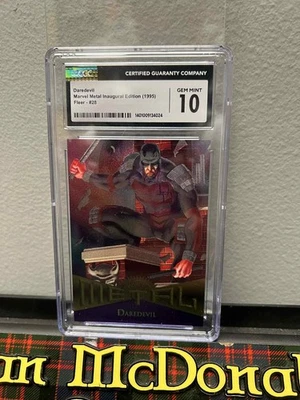 Daredevil #28 Marvel Metal Inaugural Edition 1995 Fleer Graded CGC Gem Mint 10 - Image 1 of 3