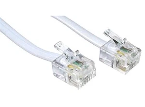ADSL - RJ11 -Modem Cable White Wire (5m) - Afbeelding 1 van 1