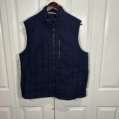 Orvis Men's L Quilted Puffer Vest Navy Blue Full Zip Classic Outdoor Winter - Image 1 of 4