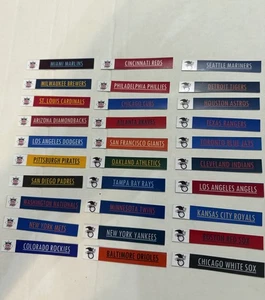 MLB Team Farbe AL/NL Logo Etiketten für BCW Kartenteiler - NUR Etiketten - Bild 1 von 2