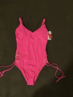 Traje de baño Sofia by Sofia Vergara para mujer talla 4-6 Carmen de una pieza color FUCSIA NUEVO Foto 1 de 4