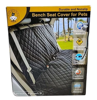 ViewPets Pet Bench Seat Cover Durable and Nonslip Protector Black - BRAND NEW  - Image 1 of 4