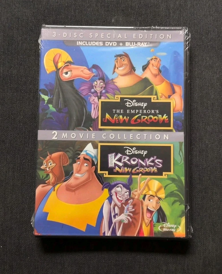 Disney The Emperor's and Kronk's New Groove Blu-ray and DVD Combo - SEALED - Image 1 of 3
