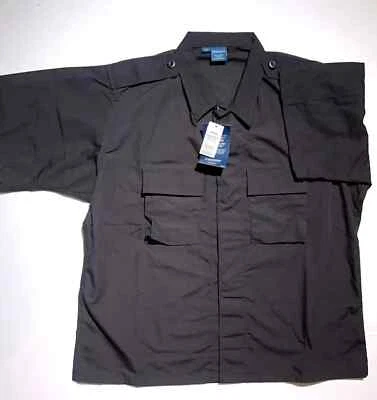 Propper Men's 2 Pocket SS Shirt Black  BDU Coat  F5456 Size L/R - Image 1 of 4