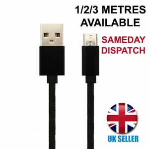 Micro USB Phone Charger Compatible Cable for Nokia C2-01 Charging Lead 1M 2M 3M - Picture 1 of 4