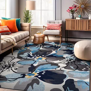 Area Rug Modern Floral Non-Slip Rugs for Living Room Bedroom Carpet Kitchen Rugs - Picture 1 of 138