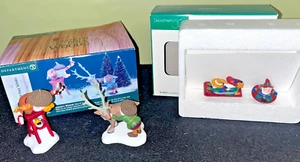 LOT OF 2 DEPT. 56 NORTH POLE ACCESSORIES, DOWNHILL ELVES & SCISSORS WIZARDS - Picture 1 of 8
