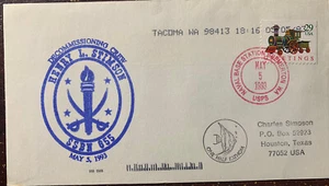 Tacoma Wash Postal Cover USS Henry L Stimson Decomm - Picture 1 of 1