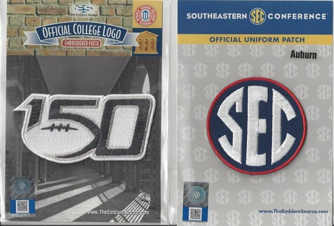 2019 NCAA College Football 150th Anniversary Auburn SEC Conference Patch Combo Cover