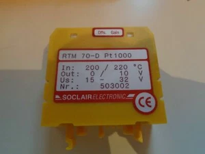 * 3 Stück * SOCLAIR ELECTRONIC RTM 70-D Pt1000 - 0/10V - Bild 1 von 4