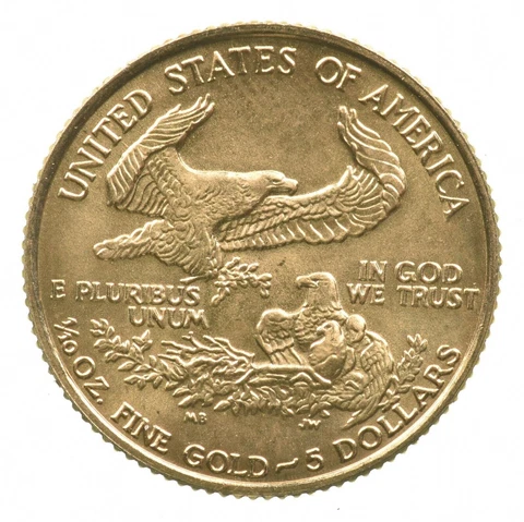 Random Date 1986-2023 $5 1/10 th Oz Gold American Eagle US Mint BU Cover