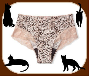L Leopard Beige Lace BODY BY MATERNITY SHORTIE Victorias Secret Brief Pantie