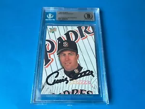 Craig Shipley Padres 1993 Leaf Studio Card Signed Auto Beckett BAS COA - Picture 1 of 2